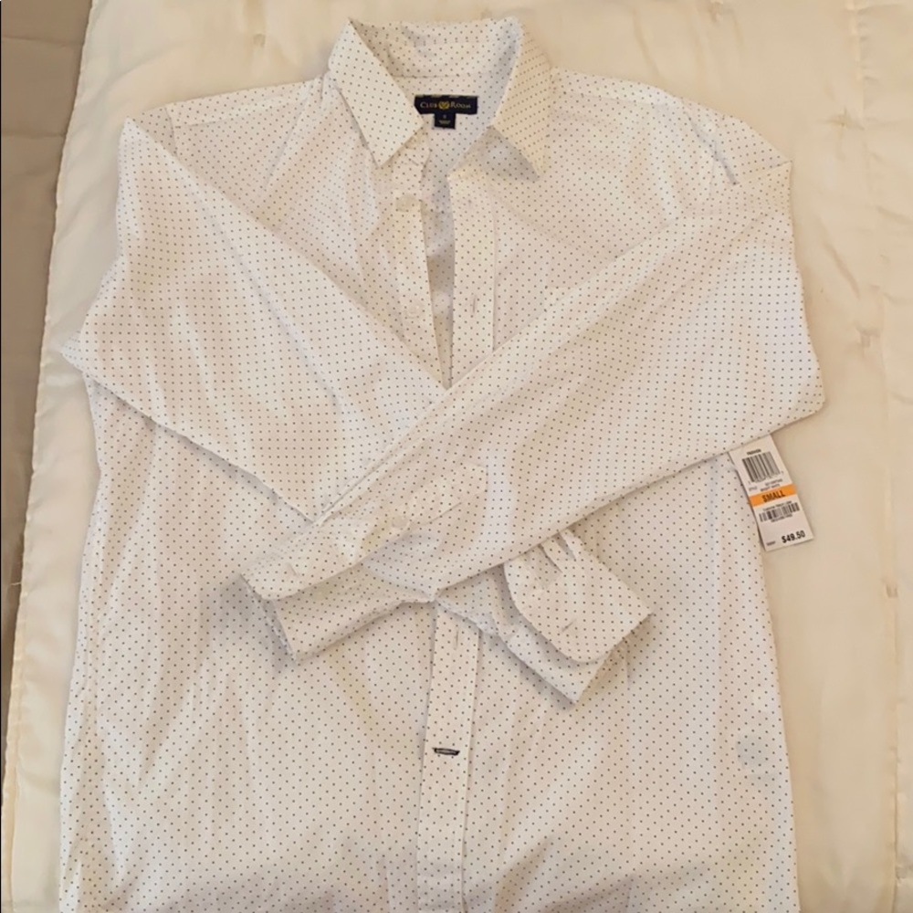 Club room polka dot shirt